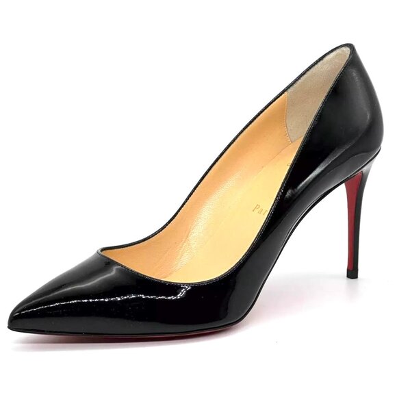 Christian Louboutin PIGALLE FOLLIES 85 Patent Leather Heels Pumps Shoes - Picture 1 of 13